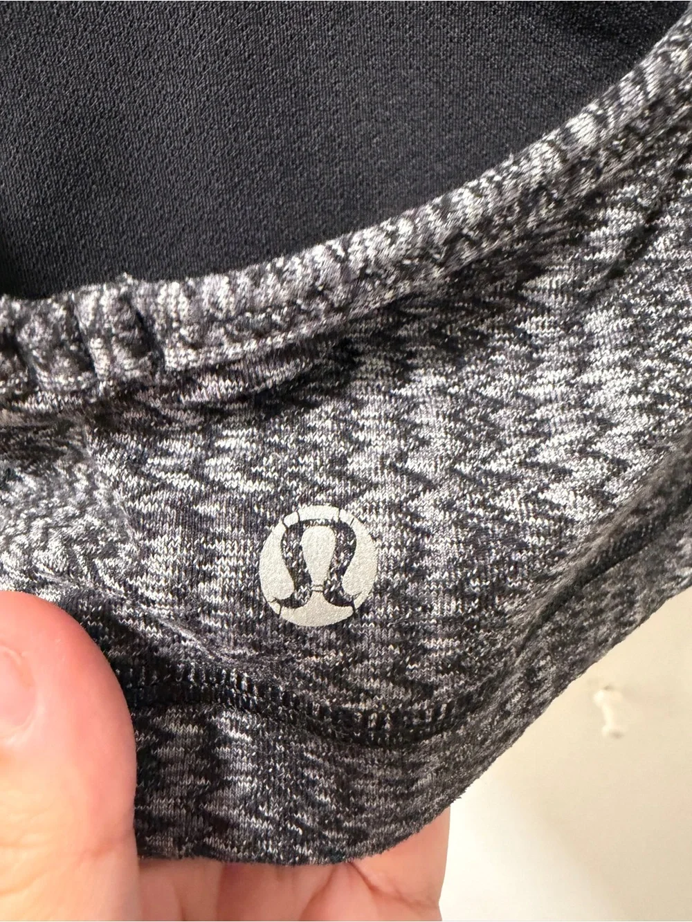 Lululemon Seamless Heathered Black Sports Bralette